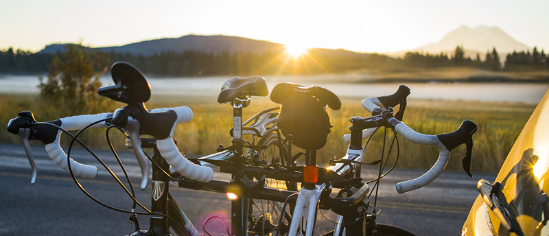 Bike &amp; Rainier Sunrise